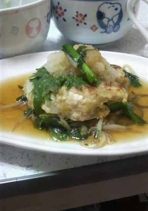 鶏と豆腐のヘルシーあんかけ？ハンバーグ-レシピのメイン写真
