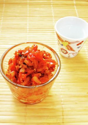 ☺簡単おつまみ♪生ハムとキムチのなめろう-レシピのメイン写真