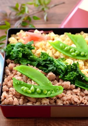 鶏そぼろの3色弁当-レシピのメイン写真