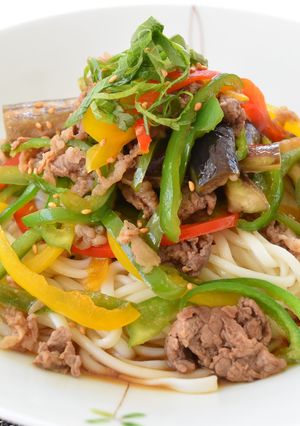 チンジャオロース風うどん-レシピのメイン写真