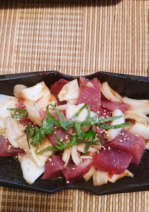 鰹と新玉ねぎのポキ風(///ω///)♪-レシピのメイン写真