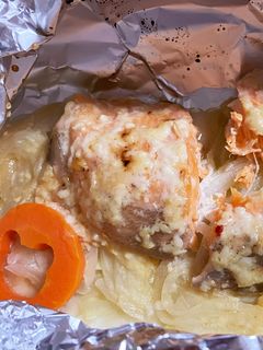 鮭のホイル焼きちゃんちゃん焼き風-レシピのメイン写真