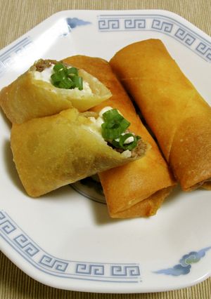 麻婆白子春巻き-レシピのメイン写真