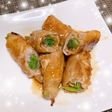 ふだ肉で小松菜巻いてみた!