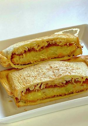 ソースコロッケ♪ホットサンド-レシピのメイン写真