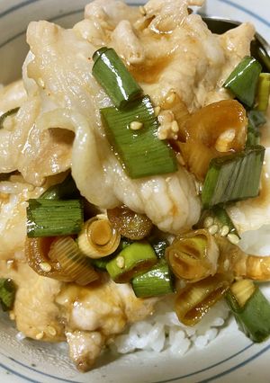 簡単　ネギ醤油豚丼-レシピのメイン写真