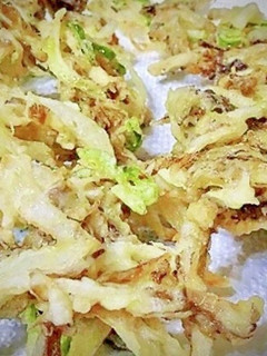 米粉でキャベツ&舞茸の天ぷら風 揚げ焼き-レシピのメイン写真
