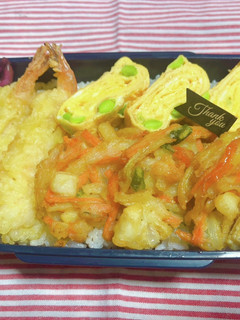 時短お弁当盛り付け記録 天丼弁当-レシピのメイン写真