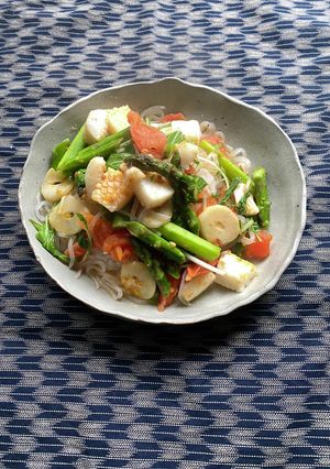 ヘルシー春のしらたきパスタ-レシピのメイン写真