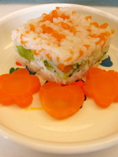 菱餅もどきご飯(離乳食/後期/ひな祭り)-レシピのメイン写真