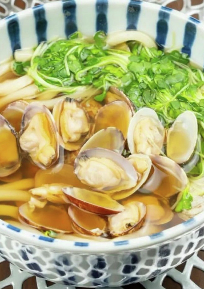 かいわれ大根とあさりのうどん-レシピのメイン写真
