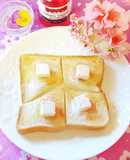 春色＊さくらクリームチーズトースト♪