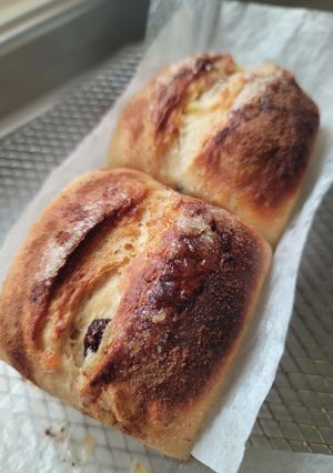 手捏ねdeふゎふゎレーズンミニ食パン-レシピのメイン写真