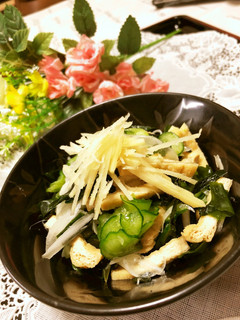 激旨!きゅうりと生姜とお揚げさんの酢の物-レシピのメイン写真