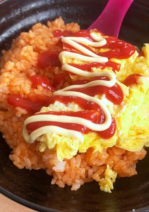 レンチンのみの簡単オムライス（具なし）-レシピのメイン写真