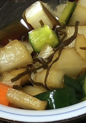 簡単野菜と塩昆布の醤油漬け！-レシピのメイン写真
