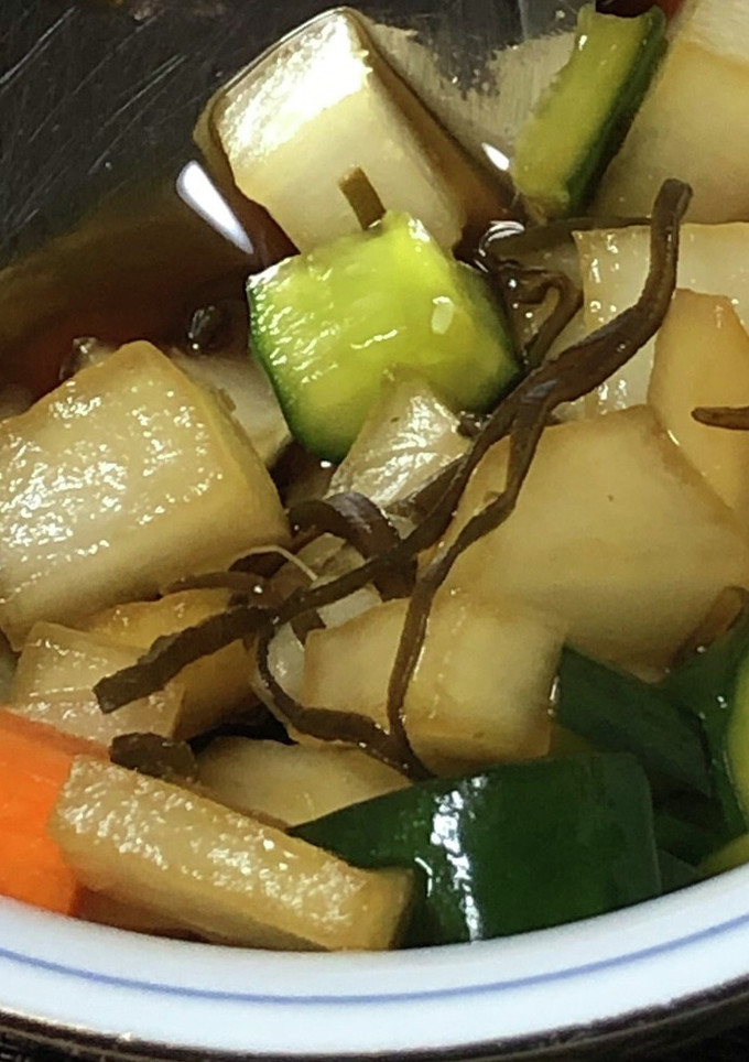 簡単野菜と塩昆布の醤油漬け！-レシピのメイン写真