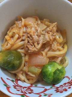 芽キャベツのトマトスープうどん-レシピのメイン写真