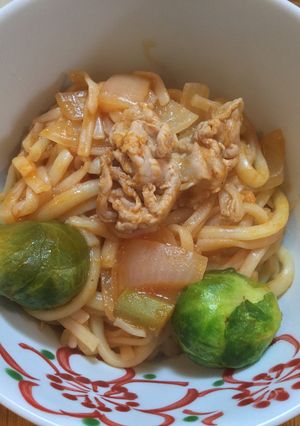 芽キャベツのトマトスープうどん-レシピのメイン写真