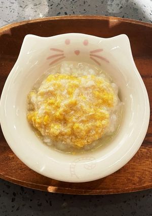 鶏胸肉とかき玉の親子丼粥　離乳食中期-レシピのメイン写真