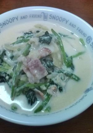 ほうれん草とベーコンのミルク煮-レシピのメイン写真