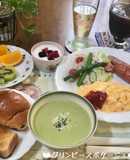オシャレ朝食に♡グリンピースポタージュ♪