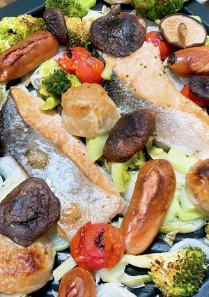 鮭と色々野菜のぎゅうぎゅう焼き-レシピのメイン写真