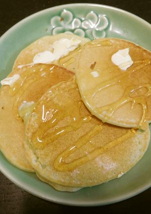 米粉で!青汁ミルクパンケーキ-レシピのメイン写真