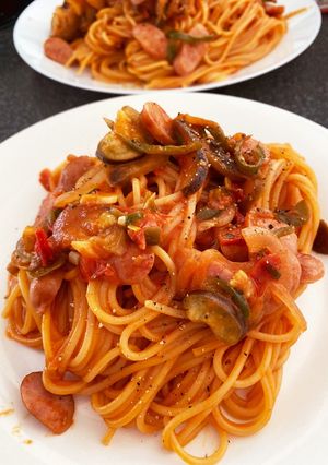 ウチのアレ♡トマト缶でナポリタン-レシピのメイン写真