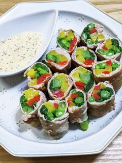 菜の花香る春色肉巻き-レシピのメイン写真