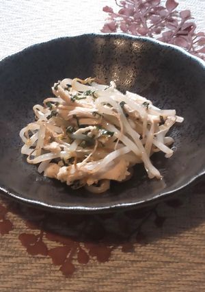 蒸し鶏～シソもやし和え～-レシピのメイン写真