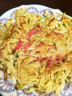 ヘルシーなキャベツと玉ねぎのお好み焼き-レシピのメイン写真