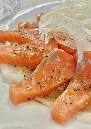 サーモンのポン酢仕立て♡カルパッチョ♡-レシピのメイン写真
