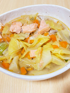 【鮭の切り身で】野菜だし塩スープ-レシピのメイン写真