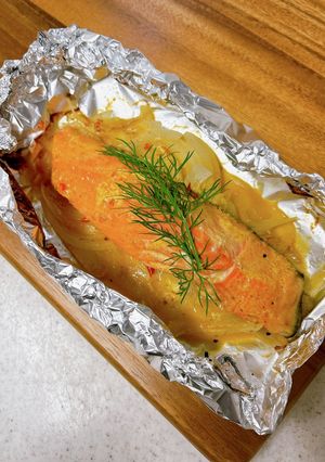 鮭のチリマヨサテトムソース♪ホイル焼き-レシピのメイン写真