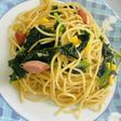 ほうれん草とウインナーの和風パスタ