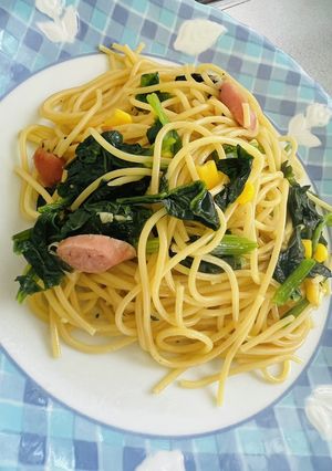 ほうれん草とウインナーの和風パスタ-レシピのメイン写真