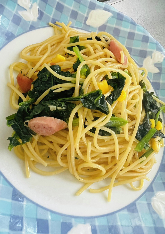 ほうれん草とウインナーの和風パスタ-レシピのメイン写真