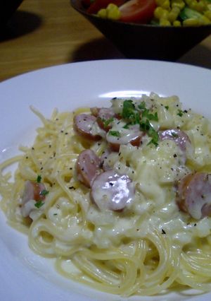 チーズ風味のクリームパスタ-レシピのメイン写真