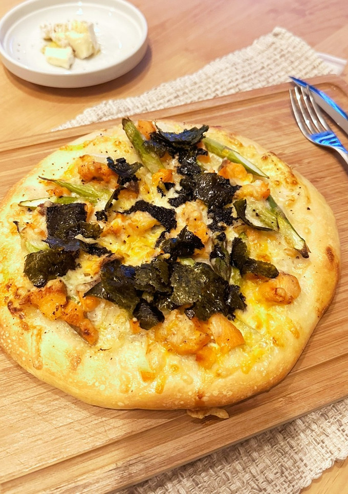 簡単♪美味しい♪鮭と海苔の和風ピザ-レシピのメイン写真