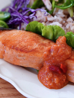 鮭のトマト麹ソース-レシピのメイン写真