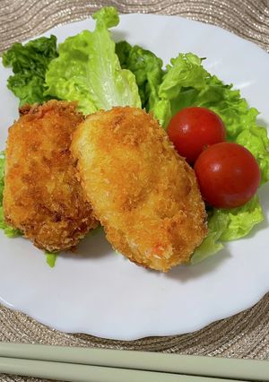 塩出汁で作るカニクリームコロッケ-レシピのメイン写真