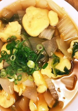 上新粉でモチモチすいとん汁-レシピのメイン写真