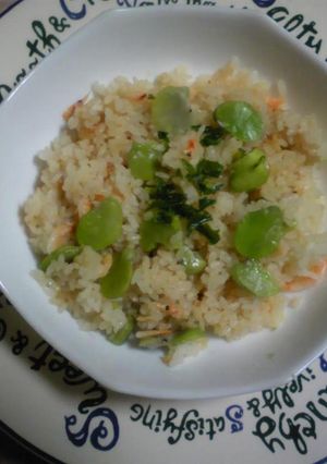 そらまめと桜えびの炊き込みご飯-レシピのメイン写真