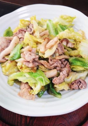 キャベツ、豚肉などのオイスターソース炒め-レシピのメイン写真
