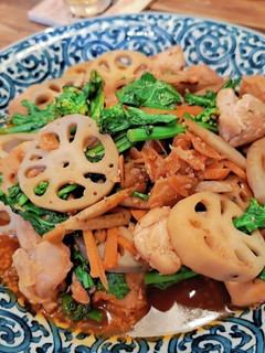 根菜と菜花のにんにく醤油炒め-レシピのメイン写真