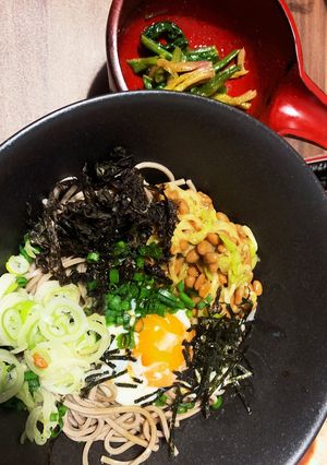 納豆ぶっかけ冷やし蕎麦-レシピのメイン写真