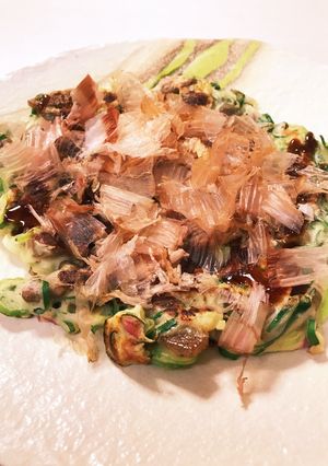 米粉で作るネギ焼き　すじこん入り-レシピのメイン写真