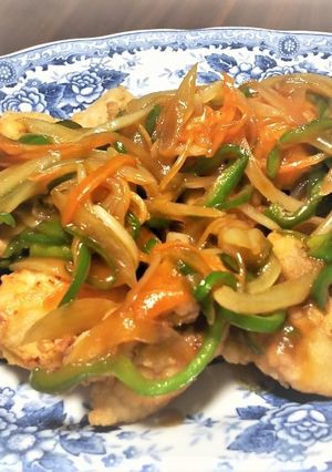 鶏肉の野菜黒酢餡かけ-レシピのメイン写真