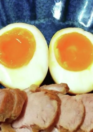 半熟煮卵 煮豚《チャーシュー》と-レシピのメイン写真